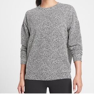 Athleta studio to street black and white sweatshirt